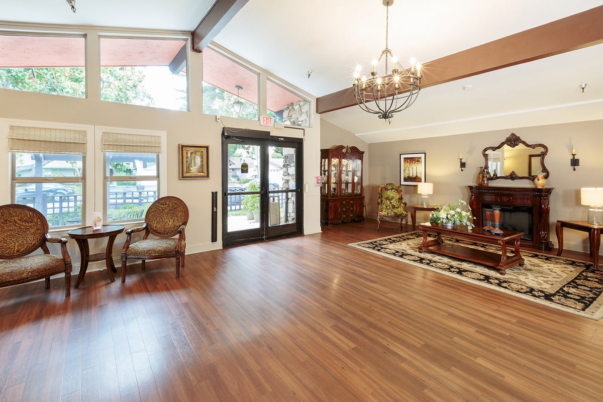 The front lobby at Sunnyvale Post Acute