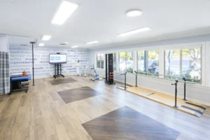 The rehab gym at Sunnyvale Post Acute