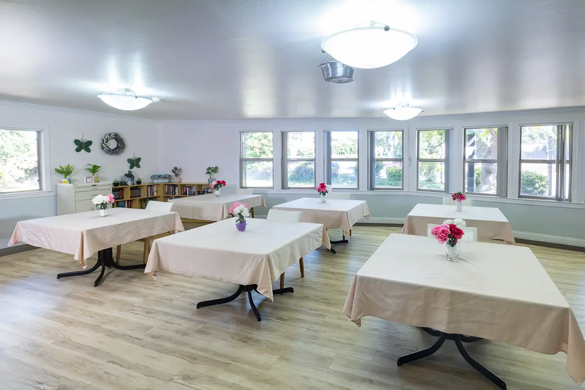 The dining room at Sunnyvale Post Acute